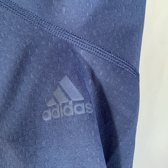 Adidas Climalite Energy Running Athletic Blue Leggings - Picture 7 of 8